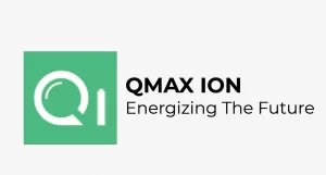 Green square logo with white “QI” symbol next to the text “QMAX ION – Energizing The Future”.